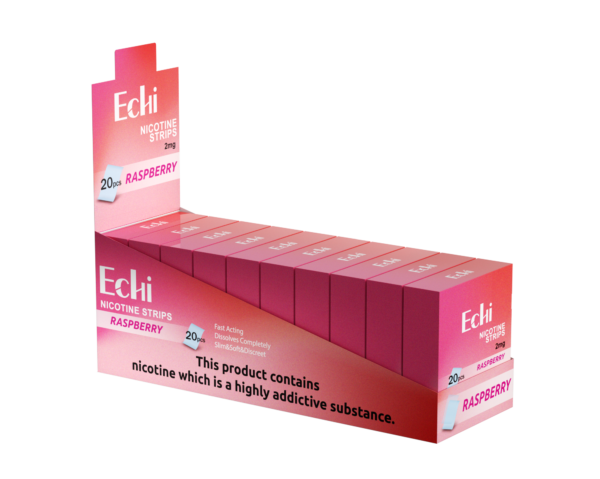 Echi raspberry Nicotine Strips 2mg